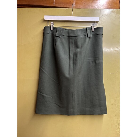 Women’s Worth New York Green Wool Pencil Skirt, Size 4 - Picture 6 of 7